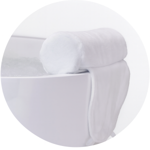 Encosto rolo atoalhado branco